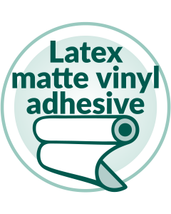 Latex matte vinyl adhesive
