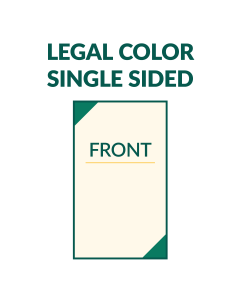 Legal size single side color