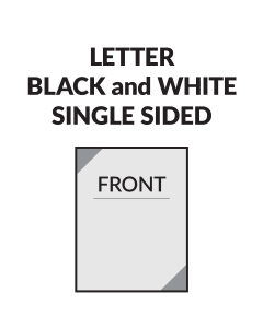 letter black and white single