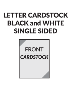LETTER cardstock - black and white - single sided