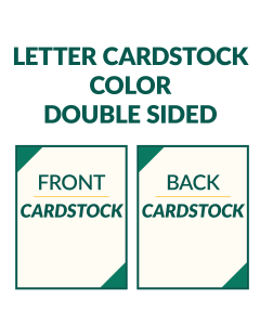 LETTER cardstock color double-sided