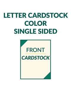 letter cardstock color single