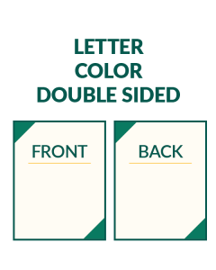 letter color double sided