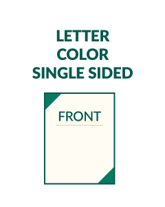 LETTER color single-sided
