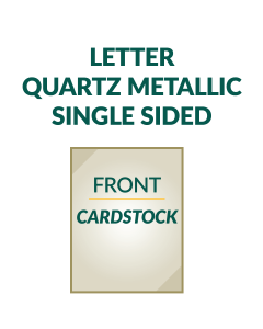 LETTER quartz metallic cardstock - single sided color only
