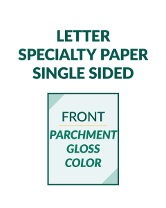 LETTER - specialty paper - single-sided