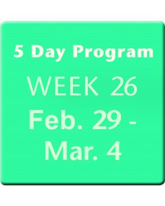 Week 26, Feb 29 - Mar 4, 2016, 5 Day Program Tuition