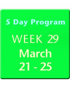 Week 29, Mar 21-25, 2016, 5 Day Program Tuition
