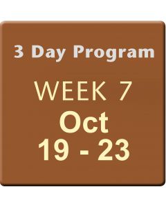 Week 7, Oct 19-23, 2015, 3 Day Program Tuition