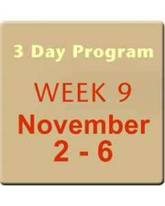 Week 9, Nov 2-6, 2015, 3 Day Program Tuition