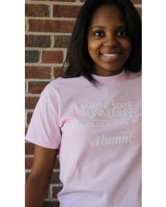 Pink Alumni T-shirt with White Logo