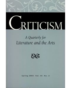 Criticism, Volume 45, Number 2, Spring 2003