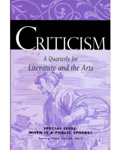 Criticism, Volume 46, Number 2, Spring 2004
