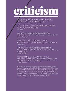 Criticism, Volume 58, Number 4, Fall 2016