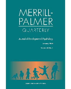 Merrill-Palmer Quarterly Volume 60, Number 1, January 2014